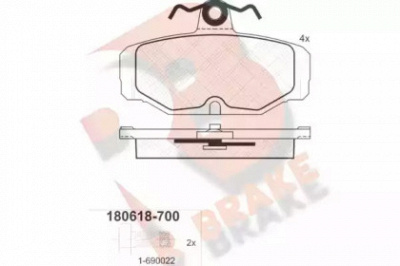 R BRAKE rb0618700 -  Комплект тормозных колодок, дисковый тормоз